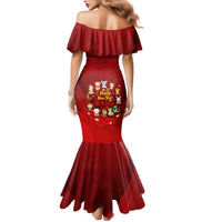 Chinese Zodiac Happy New Year Mermaid Dress Festive Cartoon Illustration Style