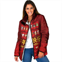 Chinese Zodiac Happy New Year Padded Jacket Festive Cartoon Illustration Style