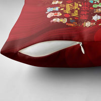 Chinese Zodiac Happy New Year Pillow Cover Festive Cartoon Illustration Style