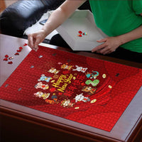 Chinese Zodiac Happy New Year Puzzle Festive Cartoon Illustration Style