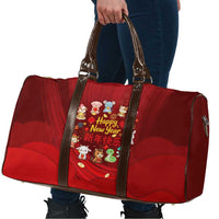 Chinese Zodiac Happy New Year Travel Bag Festive Cartoon Illustration Style