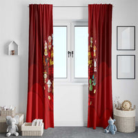 Chinese Zodiac Happy New Year Window Curtain Festive Cartoon Illustration Style