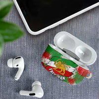 Free Iran AirPods Case Lion and Sun Emblem Grunge Paint Splash Style