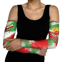 Free Iran Arm Sleeves Lion and Sun Emblem Grunge Paint Splash Style