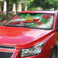 Free Iran Auto Sun Shade Lion and Sun Emblem Grunge Paint Splash Style