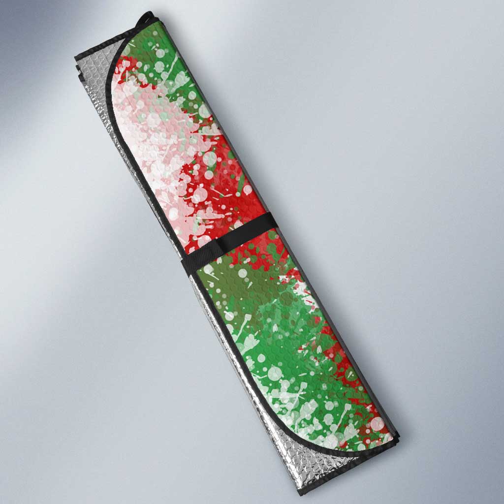 Free Iran Auto Sun Shade Lion and Sun Emblem Grunge Paint Splash Style