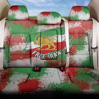 Free Iran Back Car Seat Cover Lion and Sun Emblem Grunge Paint Splash Style