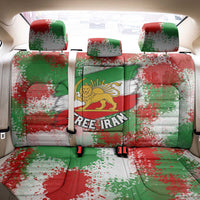 Free Iran Back Car Seat Cover Lion and Sun Emblem Grunge Paint Splash Style