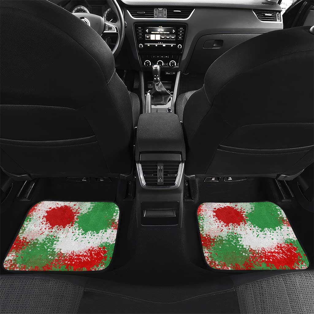 Free Iran Car Mats Lion and Sun Emblem Grunge Paint Splash Style
