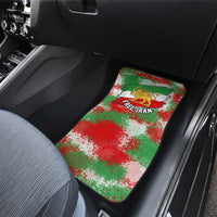 Free Iran Car Mats Lion and Sun Emblem Grunge Paint Splash Style