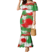 Free Iran Mermaid Dress Lion and Sun Emblem Grunge Paint Splash Style