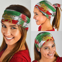 Free Iran Neck Gaiter Lion and Sun Emblem Grunge Paint Splash Style