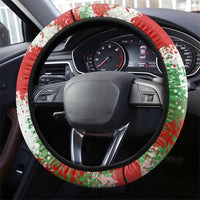 Free Iran Steering Wheel Cover Lion and Sun Emblem Grunge Paint Splash Style