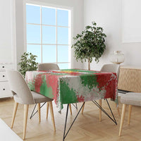Free Iran Tablecloth Lion and Sun Emblem Grunge Paint Splash Style