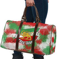 Free Iran Travel Bag Lion and Sun Emblem Grunge Paint Splash Style