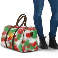 Free Iran Travel Bag Lion and Sun Emblem Grunge Paint Splash Style