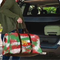 Free Iran Travel Bag Lion and Sun Emblem Grunge Paint Splash Style