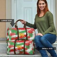 Free Iran Travel Bag Lion and Sun Emblem Grunge Paint Splash Style