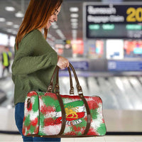 Free Iran Travel Bag Lion and Sun Emblem Grunge Paint Splash Style
