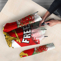 Free Iran Umbrella Lion and Sun Emblem Grunge Paint Splash Style
