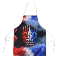 USA 250th Anniversary Celebration Apron Patriotic Smoke Burst Art Style