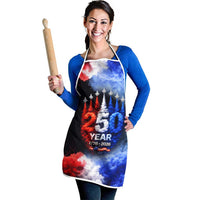 USA 250th Anniversary Celebration Apron Patriotic Smoke Burst Art Style