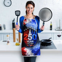 USA 250th Anniversary Celebration Apron Patriotic Smoke Burst Art Style