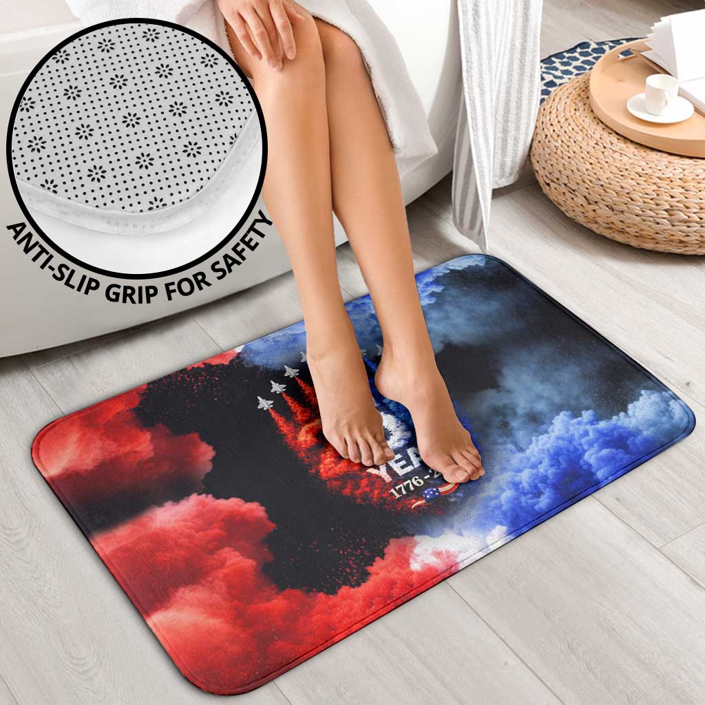 USA 250th Anniversary Celebration Bathroom Set Patriotic Smoke Burst Art Style