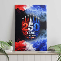 USA 250th Anniversary Celebration Canvas Wall Art Patriotic Smoke Burst Art Style