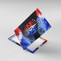 USA 250th Anniversary Celebration Canvas Wall Art Patriotic Smoke Burst Art Style