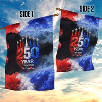 USA 250th Anniversary Celebration Garden Flag Patriotic Smoke Burst Art Style