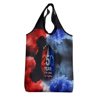 USA 250th Anniversary Celebration Grocery Bag Patriotic Smoke Burst Art Style