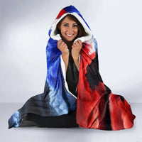 USA 250th Anniversary Celebration Hooded Blanket Patriotic Smoke Burst Art Style