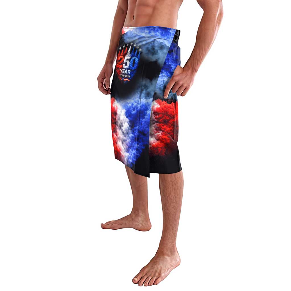 USA 250th Anniversary Celebration Lavalava Patriotic Smoke Burst Art Style