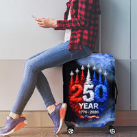 USA 250th Anniversary Celebration Luggage Cover Patriotic Smoke Burst Art Style