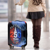USA 250th Anniversary Celebration Luggage Cover Patriotic Smoke Burst Art Style