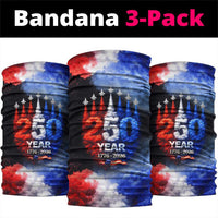 USA 250th Anniversary Celebration Neck Gaiter Patriotic Smoke Burst Art Style