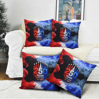 USA 250th Anniversary Celebration Pillow Cover Patriotic Smoke Burst Art Style