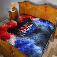 USA 250th Anniversary Celebration Quilt Patriotic Smoke Burst Art Style