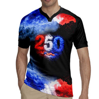 USA 250th Anniversary Celebration Rugby Jersey Patriotic Smoke Burst Art Style