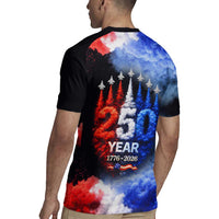 USA 250th Anniversary Celebration Rugby Jersey Patriotic Smoke Burst Art Style