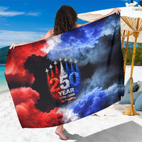 USA 250th Anniversary Celebration Sarong Patriotic Smoke Burst Art Style