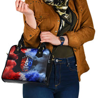 USA 250th Anniversary Celebration Shoulder Handbag Patriotic Smoke Burst Art Style