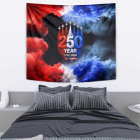 USA 250th Anniversary Celebration Tapestry Patriotic Smoke Burst Art Style