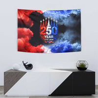 USA 250th Anniversary Celebration Tapestry Patriotic Smoke Burst Art Style