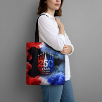 USA 250th Anniversary Celebration Tote Bag Patriotic Smoke Burst Art Style