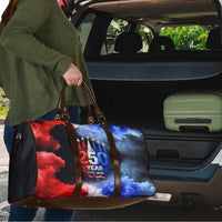 USA 250th Anniversary Celebration Travel Bag Patriotic Smoke Burst Art Style