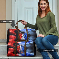 USA 250th Anniversary Celebration Travel Bag Patriotic Smoke Burst Art Style