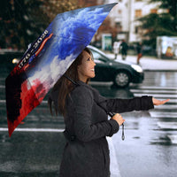 USA 250th Anniversary Celebration Umbrella Patriotic Smoke Burst Art Style