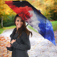 USA 250th Anniversary Celebration Umbrella Patriotic Smoke Burst Art Style